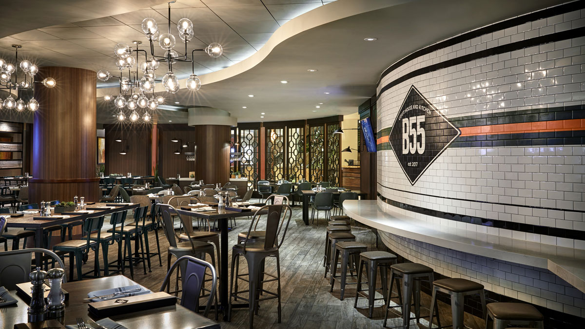 The dining room at Bin 55 restaurant in San Francisco, California.
