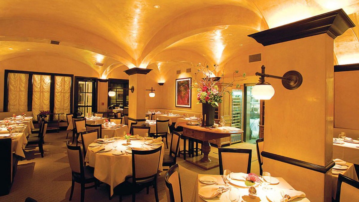 The dining room at Cyrus restaurant in San Francisco.
