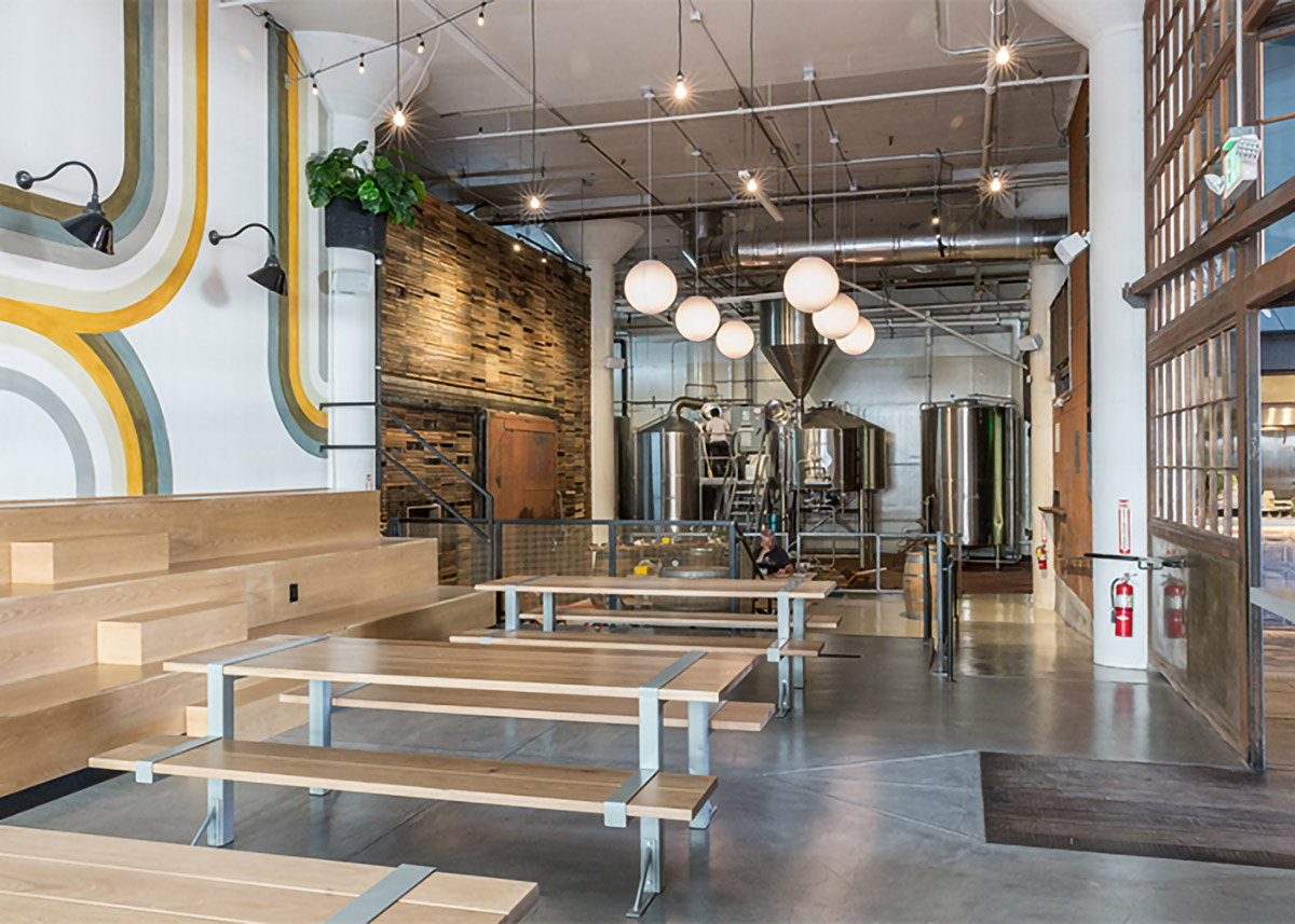 The interior of Magnolia Brewery in San Francisco, California.